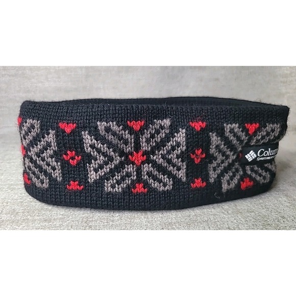 Columbia Winter Wool Geometric Knit Headband Vintage Made in Canada - Picture 2 of 6